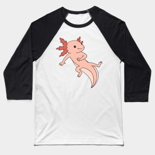 Cute Axolotl Swimming Around Baseball T-Shirt